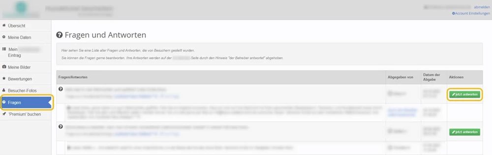 Öffentliche Frage beantworten