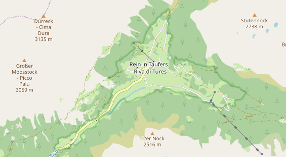 Wanderhotel auf Karte