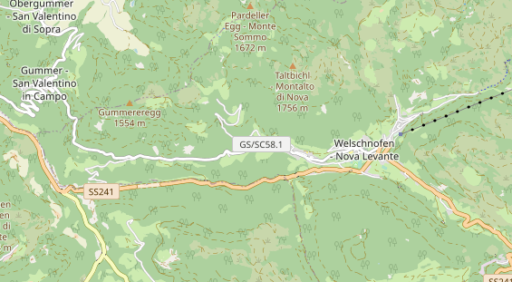 Wanderhotel auf Karte