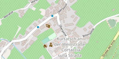Wanderhotel auf Satellitenbild