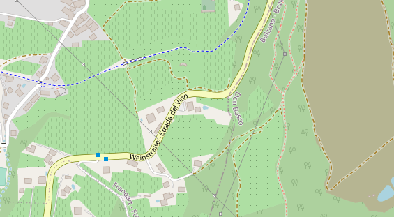 Wanderhotel auf Satellitenbild