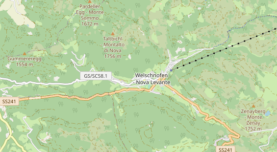 Wanderhotel auf Karte