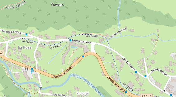 Wanderhotel auf Satellitenbild