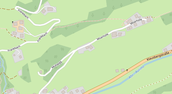 Wanderhotel auf Satellitenbild