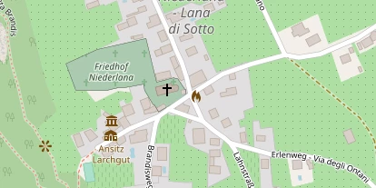 Wanderhotel auf Satellitenbild