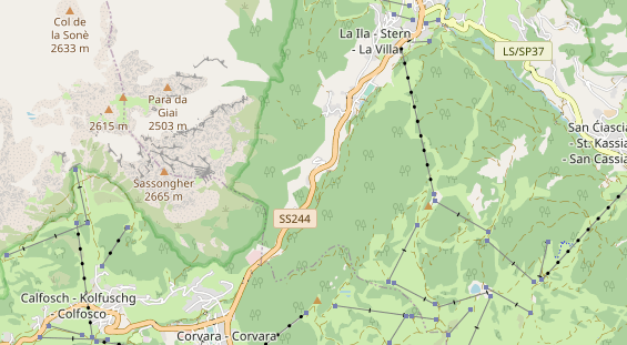 Wanderhotel auf Karte