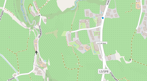 Wanderhotel auf Satellitenbild