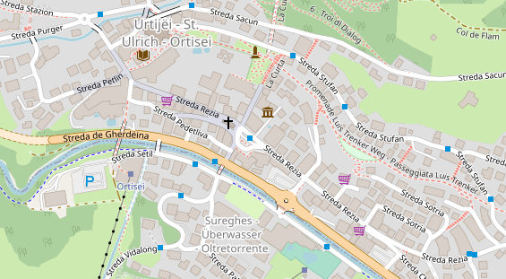 Wanderhotel auf Satellitenbild