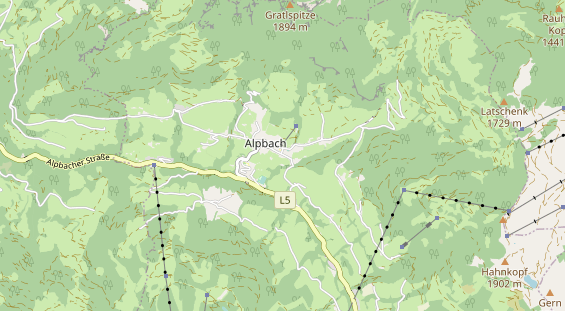 Wanderhotel auf Karte