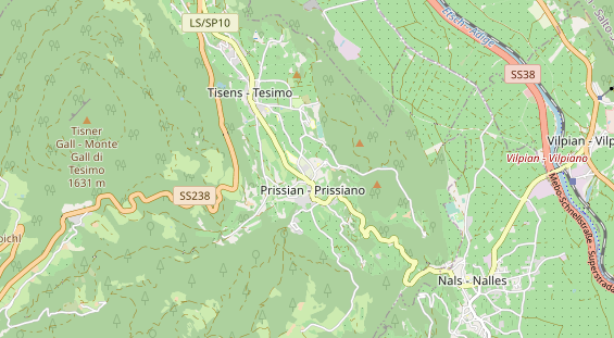 Wanderhotel auf Karte