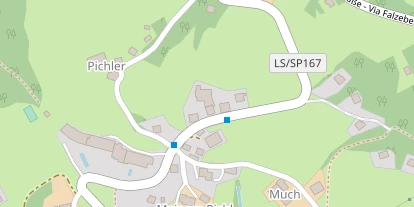 Wanderhotel auf Satellitenbild