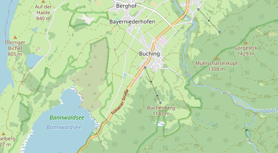 Wanderhotel auf Karte