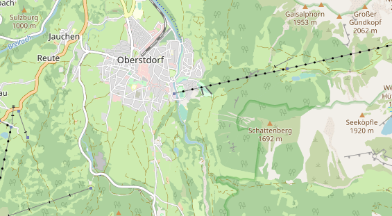 Wanderhotel auf Karte