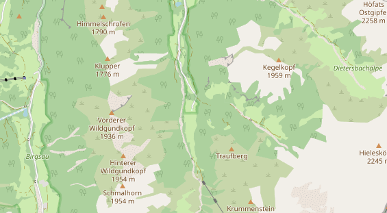 Wanderhotel auf Karte