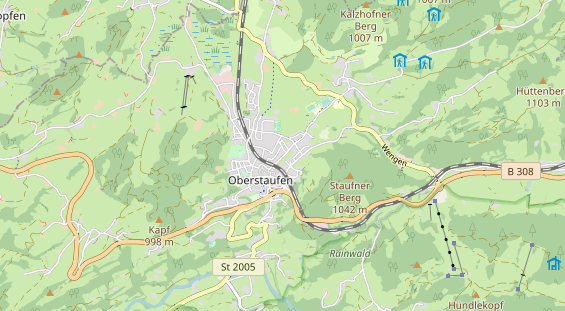 Wanderhotel auf Karte