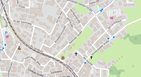 Wanderhotel auf Satellitenbild