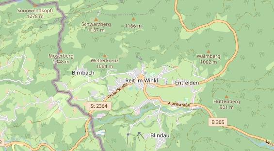 Wanderhotel auf Karte