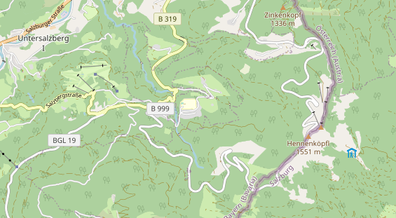 Wanderhotel auf Karte