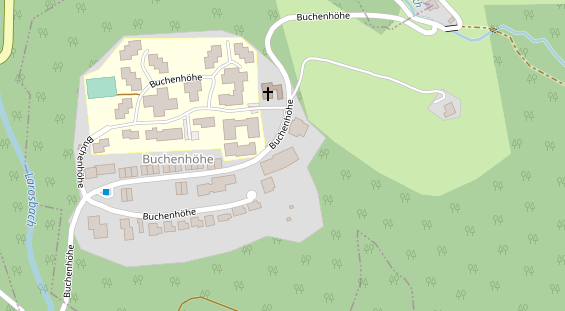 Wanderhotel auf Satellitenbild