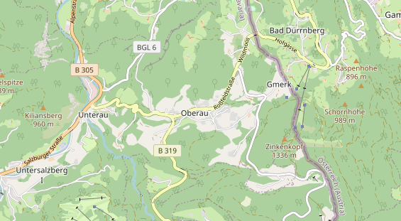 Wanderhotel auf Karte