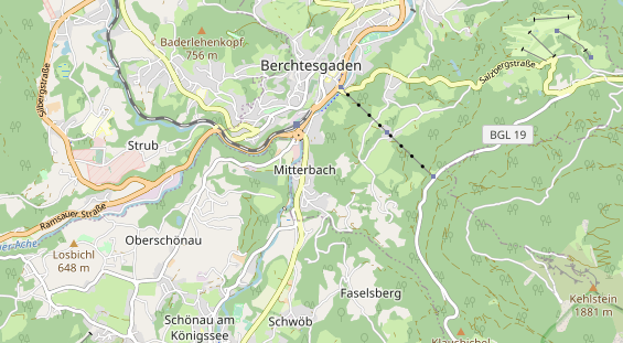 Wanderhotel auf Karte