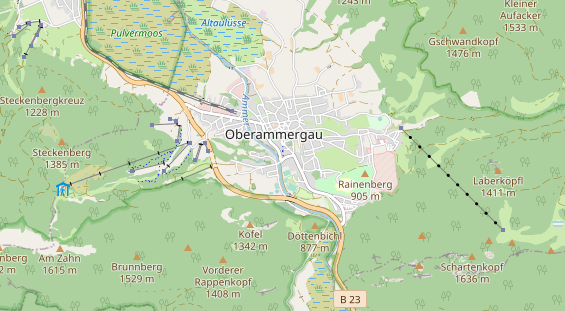 Wanderhotel auf Karte