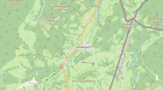 Wanderhotel auf Karte