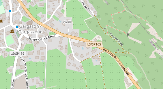 Wanderhotel auf Satellitenbild