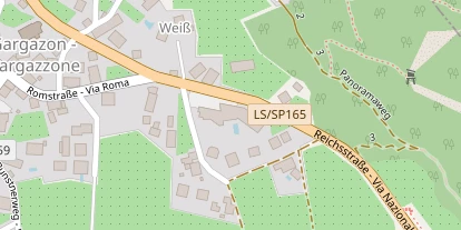 Wanderhotel auf Satellitenbild