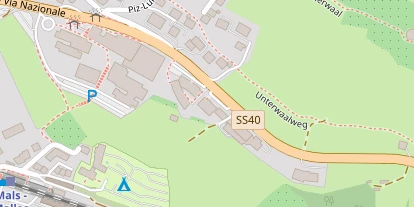 Wanderhotel auf Satellitenbild