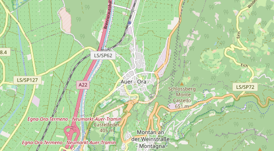 Wanderhotel auf Karte