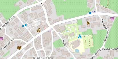 Wanderhotel auf Satellitenbild