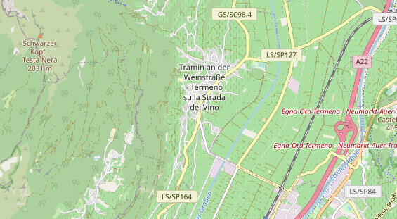 Wanderhotel auf Karte