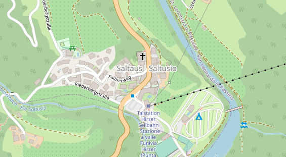 Wanderhotel auf Satellitenbild