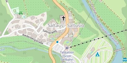 Wanderhotel auf Satellitenbild