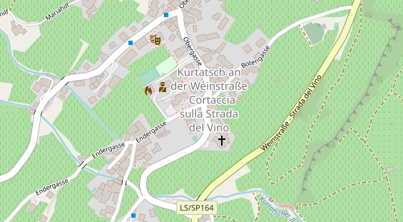 Wanderhotel auf Satellitenbild