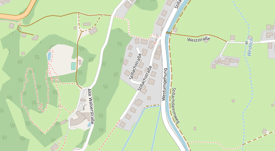 Wanderhotel auf Satellitenbild