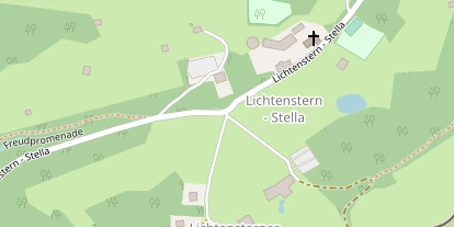 Wanderhotel auf Satellitenbild