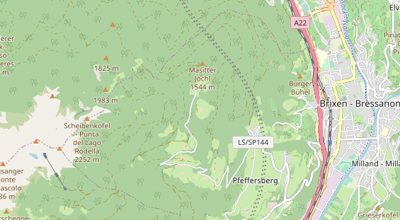 Wanderhotel auf Karte