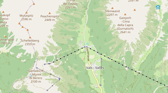 Wanderhotel auf Karte