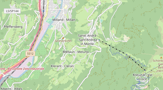 Wanderhotel auf Karte