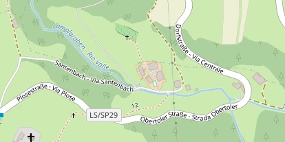 Wanderhotel auf Satellitenbild