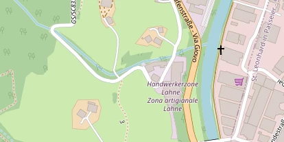 Wanderhotel auf Satellitenbild