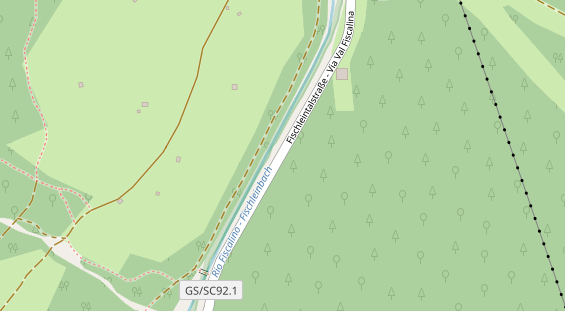 Wanderhotel auf Satellitenbild