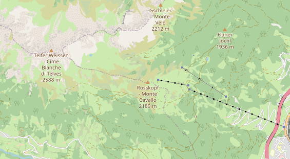 Wanderhotel auf Karte