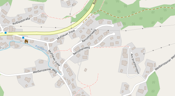 Wanderhotel auf Satellitenbild