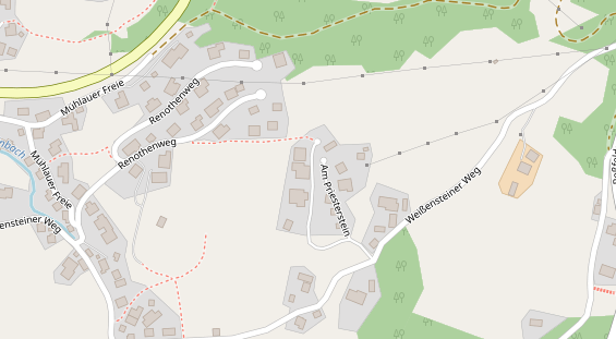 Wanderhotel auf Satellitenbild