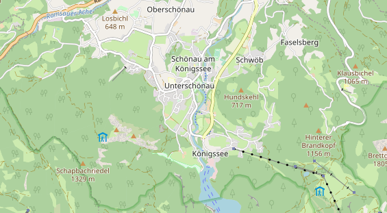 Wanderhotel auf Karte