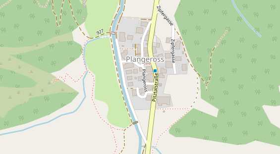 Wanderhotel auf Satellitenbild