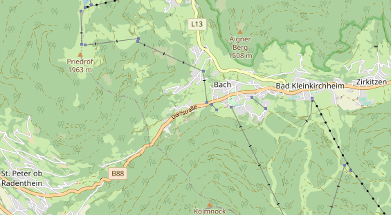 Wanderhotel auf Karte